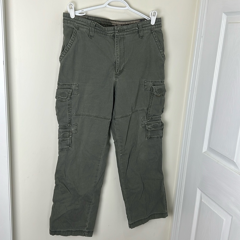 The Original Redhead 100% Cotton Khaki Baggy side Pockets Cargo Pants Size 34